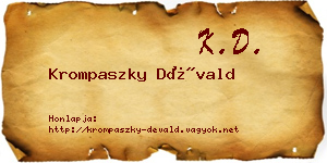 Krompaszky Dévald névjegykártya